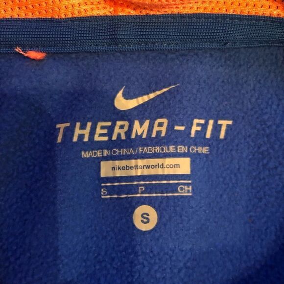 Nike hooded sweatshirt pullover long sleeve blue/orange NWOT Small - Picture 3 of 7